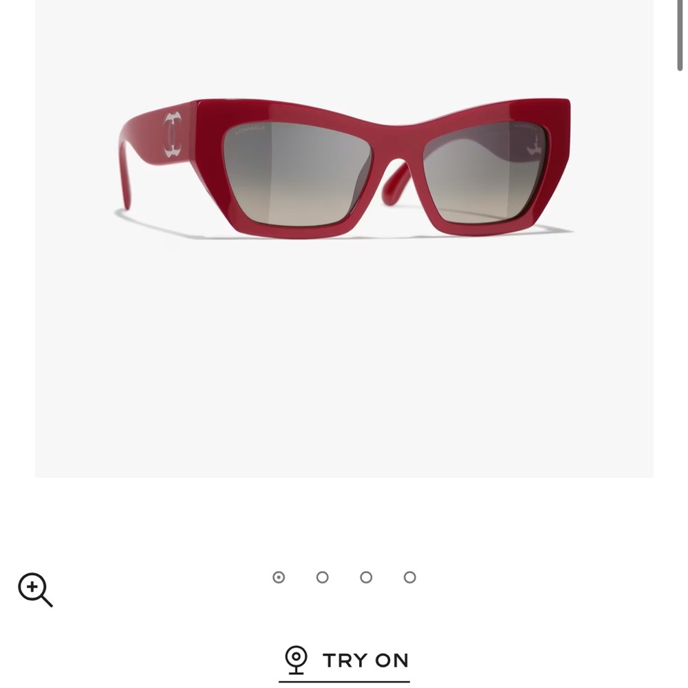 Red Chanel Cat Eye sunglasses
